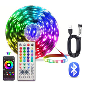 LED набор лента RGB Огонек OG-LDL52, 5м (Bluetooth, 5В, пульт)